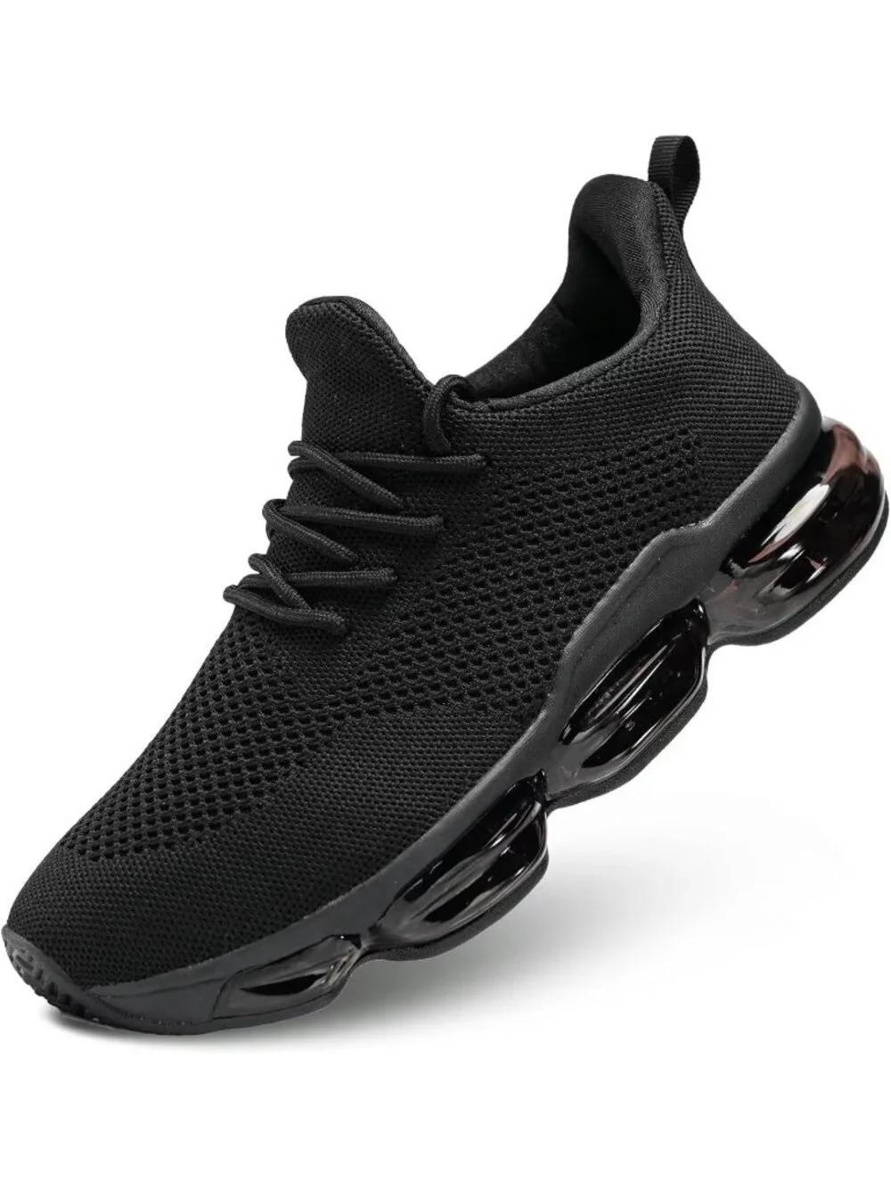 Men's Black Walking Shoes Casual Fashion Silp On Tennis Running Sneakers Comfort